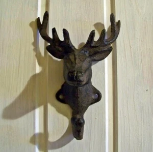 Wandhaken Hirsch NEU Hirschkopf Geweih Garderobe Nostalgie Jagd - Bild 1 von 3