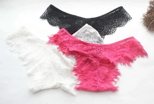 3PCS Women Sexy Briefs Floral Mesh Underwear Hipster Bikini knickers Panties S - Picture 1 of 13