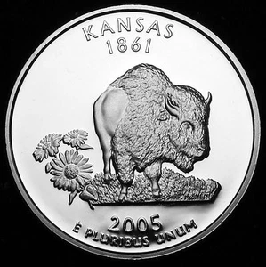 2005-S 25C State Quarter Kansas GDC Proof 90% Silver  (I choose) - Picture 1 of 2