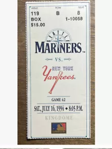 Boleto Alex Rodríguez 1996 primera carrera impulsada #1 caminata #1 Seattle Mariners V NY ⚾️ - Imagen 1 de 2