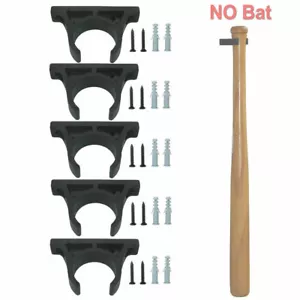 5 PIEZAS SOPORTE DE BATE DE BÉISBOL MONTAJE VERTICAL EN PARED HALTER ESTANTE COLGANTE PANTALLA - Imagen 1 de 5