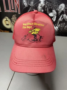 Vintage Mütze Schweinekette Freiwillige Feuerwehr rot Netz verstellbar Mississippi - Bild 1 von 6