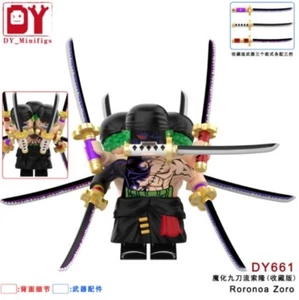2 inch Custom One Piece Roronoa Zoro Minifigure with 9 swords, New/Mint - Picture 1 of 2