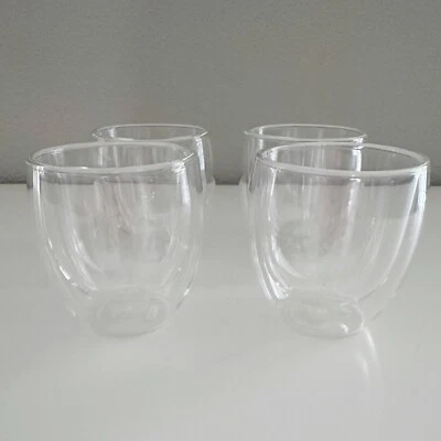 Vasos/tazas sin tallo de doble pared sopladas a mano BODUM Pavina: 8 OZ, juego de 4 Foto 1 de 4
