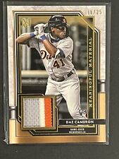 2021 Topps Museum Collection Daz Cameron /25 Rookie Meaningful Materials Tigers