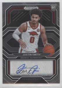 2021-22 Panini Prizm Draft Picks College Penmanship Justin Smith #CP-JSM Auto