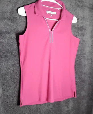 Camiseta sin mangas Pebble Beach Dry Luxe Performance para mujer talla M rosa jersey sin mangas Foto 1 de 4