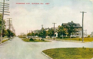 HAMMOND AVENUE, SUPERIOR, WISCONSIN, VINTAGE POSTCARD (DT 150) - Picture 1 of 2
