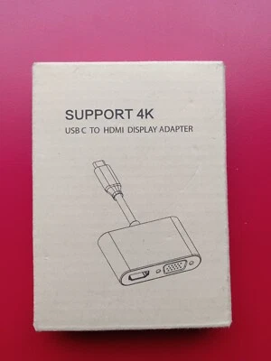 NEW Selore & S-Global 2 in 1 USB-C to HDMI VGA 4K Adapter UC0701 - Image 1 of 4