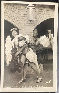 HAVANNA KUBA ECHTFOTO POSTKARTE RPPC~AFRO~KUBANISCHES PAAR TANZT KUBANISCHES RHUMBA - Bild 1 von 3