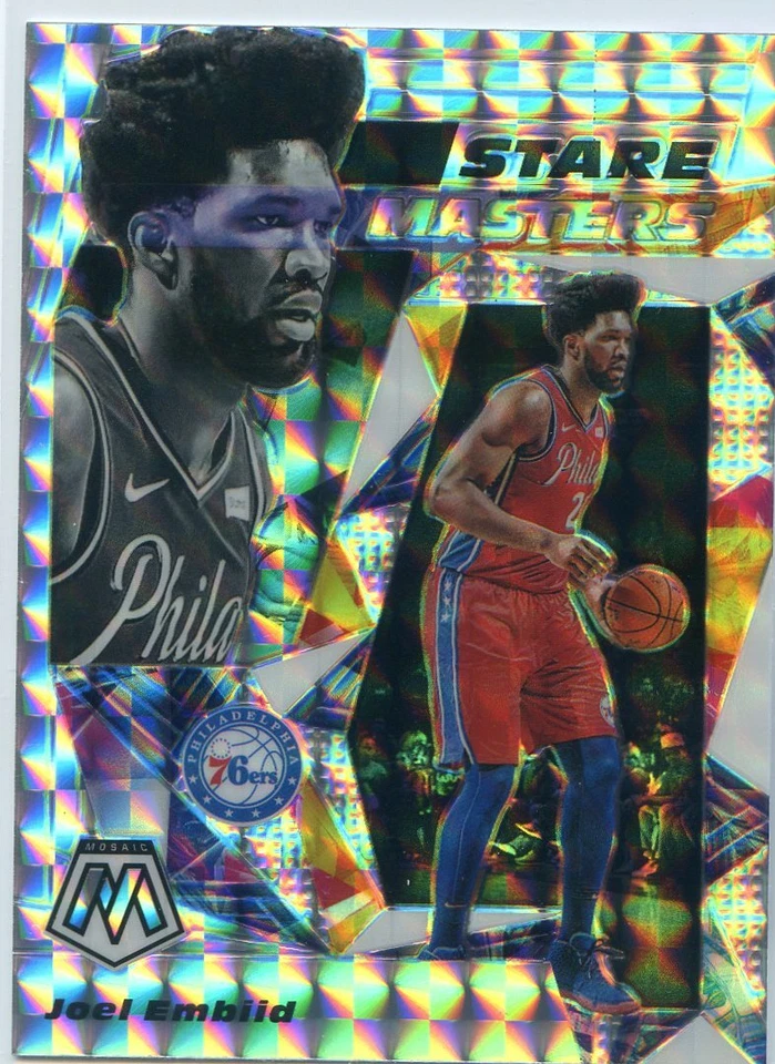 2019-20 Panini Mosaic JOEL EMBIID Silver Prizm Stare Masters Inserts 76ERS - Image 1 of 1