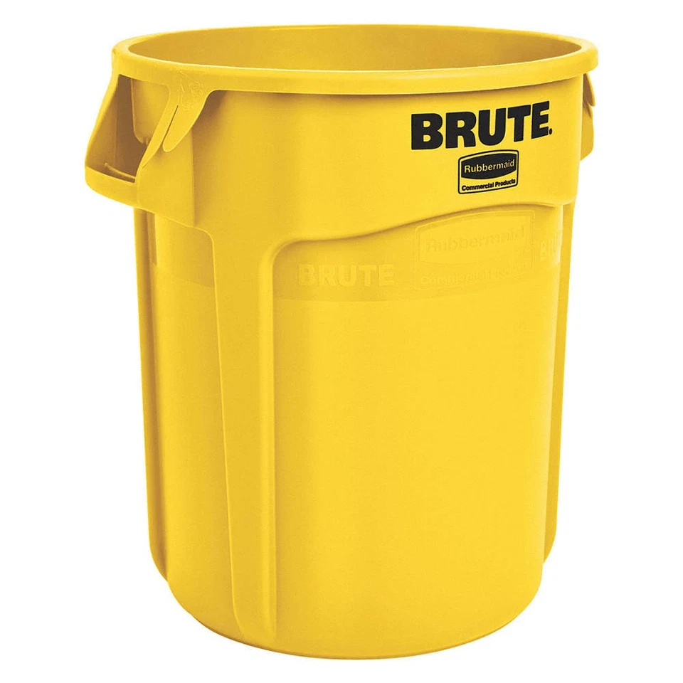 Contenedor utilitario RUBBERMAID COMMERCIAL PRODUCTS FG261000YEL, 10 galones, amarillo 48XM Foto 1 de 1