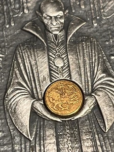 LUCKY RIPS TD MINT DRACULA #034  2oz .999 Silver .5G .999 AU GOLD CUSTOM POUR - Picture 1 of 12