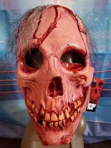 Necro Dome Mask Skull Skeleton Latex Halloween Adult Mask Trick Or Treat Studios - Picture 1 of 24