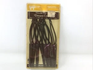 Vintage Tip Top Dream Curlers 8 S-81 Brown Vinyl Plastic #33310 1970s NOS USA - Picture 1 of 9