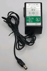 Sony AC Adaptor AC-9W 6V Genuine OEM Made In Japan Walkman Power Supply - Picture 1 of 4