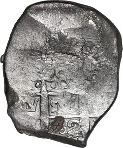 PERU, Lima, Cob 8 Reales, 1752 R, seltenes letztes Jahr der Lima Cobs. - Bild 1 von 3