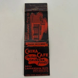China Cafe Best Chinese Foods North Hollywood CA Vintage Matchbook Cover SMB9-1 - Picture 1 of 2