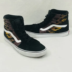 Vans Filmore High Top Skater Sneakers Shoes Black Faded Flames Men's Size 12 US - Picture 1 of 10