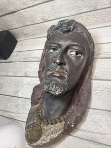 Vintage RELIGIOUS BUST PLASTER 18”x 10” Arabic ? Wall Hang - Picture 1 of 21