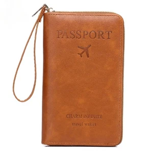 Reisebrieftasche RFID Reisepassetui Hülle Etui Karten Ausweis Damen Herren Multifunktion - Bild 1 von 14