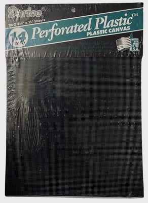 Darice 14 Mesh Black Perforated Plastic 8.25" x 11" 2 Sheets - Image 1 of 4