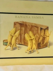 Art Kitchen Decorative Tile by Greg Brown "BANANA SAMBA" 8" x 8" USA - Picture 1 of 11