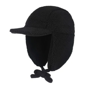 Winter Kids Hats Boys Windproof Snow Cap Girls Warm Earflap Sherpa Lined Caps - Picture 1 of 23