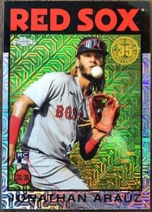 2021 Topps Jonathan Arauz Rookie Silver Pack 86 Chrome Boston Red Sox RC Mojo