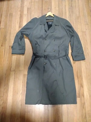 Gabardina de Colección Botany 500 Para Hombre Talla XL Oliva Cinturón Doble Pecho Foto 1 de 4