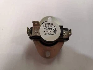 INTERRUPTOR LÍMITE TIPO DISCO GRADO TERM-O-DISC 42J0601 L120-20F 204557 - Imagen 1 de 6