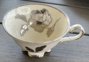 Waldershof Bavaria tea cup silver rose made Germany. - Picture 1 of 8
