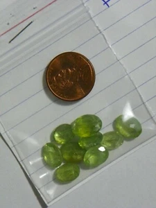 Peridot 25.75 Cts 9 Oval Faceted Transparent Heavy Natural Flaws Nice Green - Picture 1 of 1