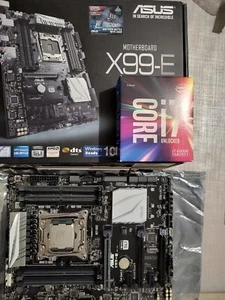 Scheda madre Asus X99-E socket 2011 + CPU Intel I7 6800K - Afbeelding 1 van 2