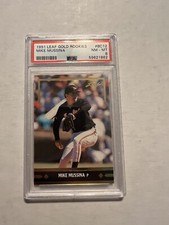 1991 LEAF GOLD ROOKIES #BC12 MIKE MUSSINA PSA 8 ORIOLES YANKEES HOF ROOKIE CARD