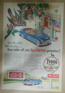 Tydol Gas Ad: One Wise Bird Tells Another ! from 1940's Size: 11 x 15 inches - Picture 1 of 1