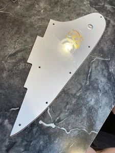 3 Ply White Pickguard for Epiphone Firebird Studio + Chrome, Gold or Red Decal - Picture 1 of 10