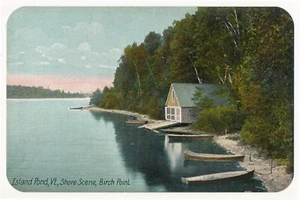 Shore Scene, Birch Point, Island Pond, Vermont ca.1910 - Imagen 1 de 2