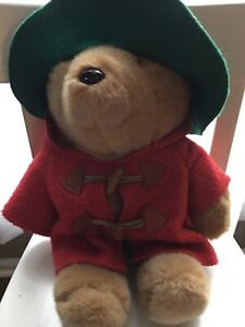 Paddington Plush Teddy Bear by Eden for Macy’s 15″ Red Coat Green Hat