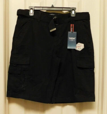 Pantalones cortos cargo COMPANY 81 para hombre negros talla M, L, XL NUEVOS CON ETIQUETAS Foto 1 de 4