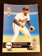 1993 MLB Aces Bicycle Playing Card UNCUT PROOF Terry Pendleton Braves