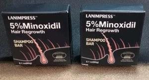 LANIMPRESS 5% Hair, Beard & Mustache Growth Minoxidi SOAP 60g - 2.1 oz ea x 2 - Picture 1 of 8