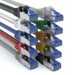 CAT 7 Patchkabel |Patchkabel 0,25m - 50m RJ45 Rohkabel Netzwerk LAN Ethernet - Bild 1 von 20