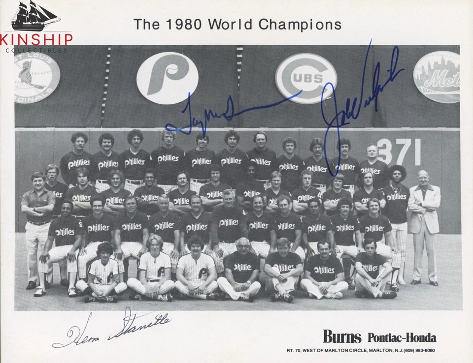 Tug McGraw John Vukovich signed Photo JSA Phillies 1980 World Series Auto B568 - Image 1 of 1