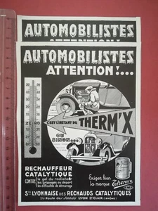 PUBLICITE ANCIENNE PUB ADVERT illustration 1920 Réchaffeur catalytique therm'x - Imagen 1 de 1
