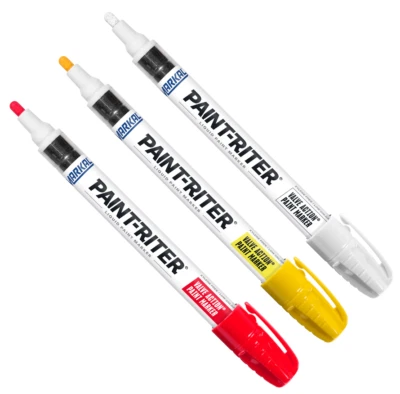 Markal Valve Action Paint Markers Red White Yellow Combo Pack - Image 1 of 4