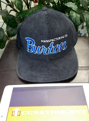 Gorra Burton Negra Pana Azul Script Snapback Estilo Retro Verde Bajo Visera Foto 1 de 4