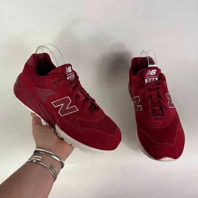 New Balance 580 Athletic Running Sneakers Mens 9 Red Suede Lace-Up Low Top - Image 1 of 4