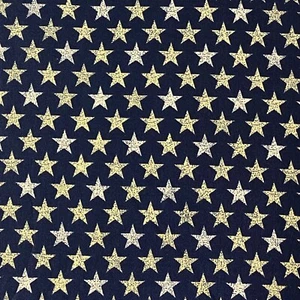 Star Print Sewing Quilting Cotton Fabric 1/2 Yard - Picture 1 of 2