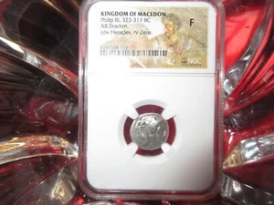 Philip III AR Drachm Kingdom of Macedon Greek Silver Coin 323-317 BC - NGC Ch VF - Picture 1 of 10